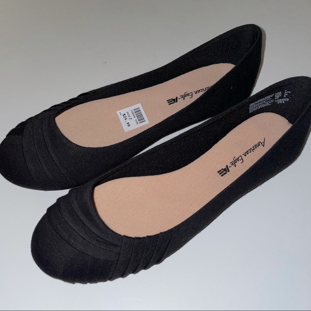 Black Suede Flats